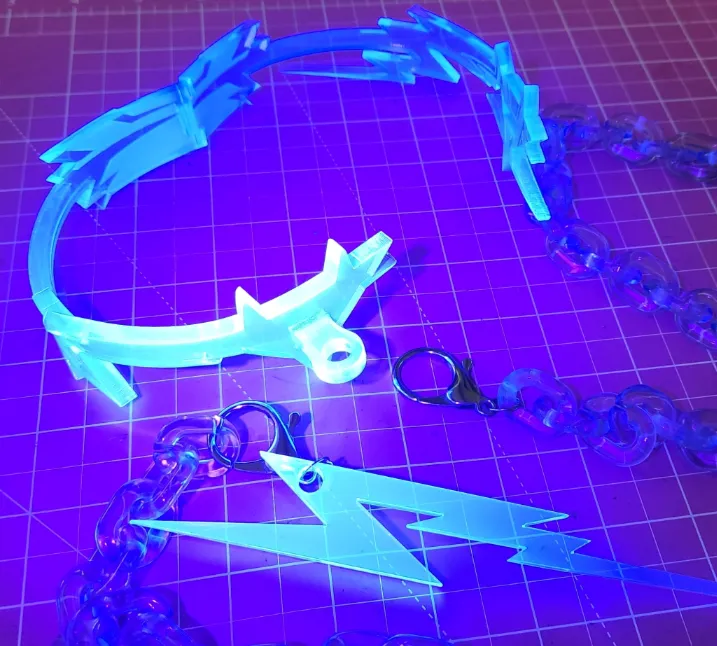 Hazbin Hotel Vox Cosplay Collar with Chain