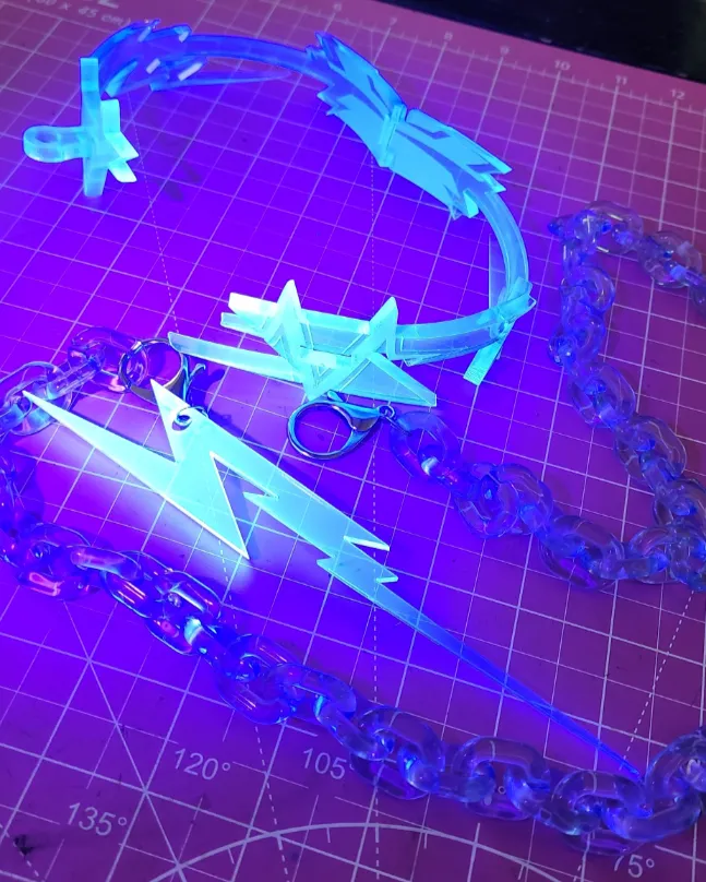 Hazbin Hotel Vox Cosplay Collar with Chain