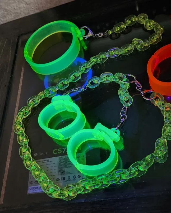 Hazbin Hotel Cosplay Cuffs with Chain