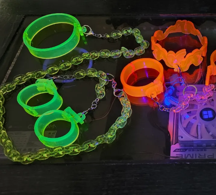 Hazbin Hotel Cosplay Cuffs with Chain