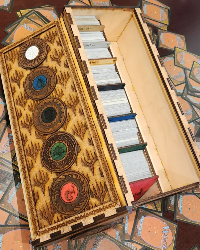 Narrow Magic the Gathering card storage box