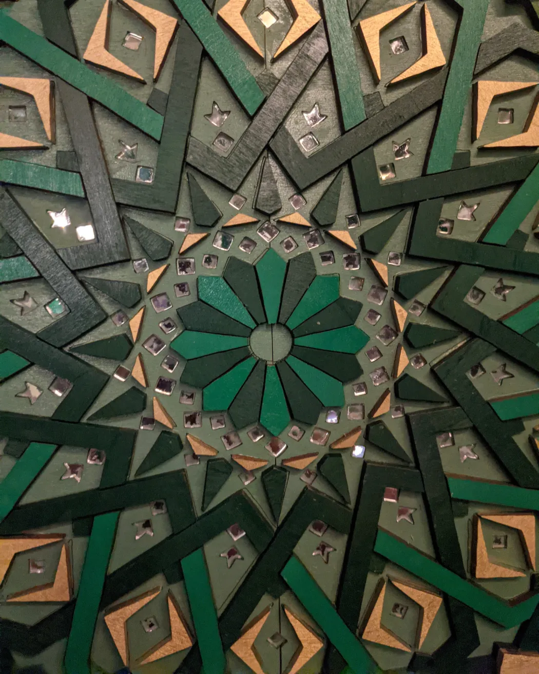 Arabic Mosaic Wooden Laser Cut Wall Art