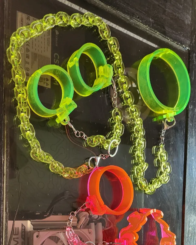 Hazbin Hotel Cosplay Cuffs with Chain