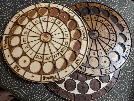 Wooden Laser Cut Moon Phase Altar Board