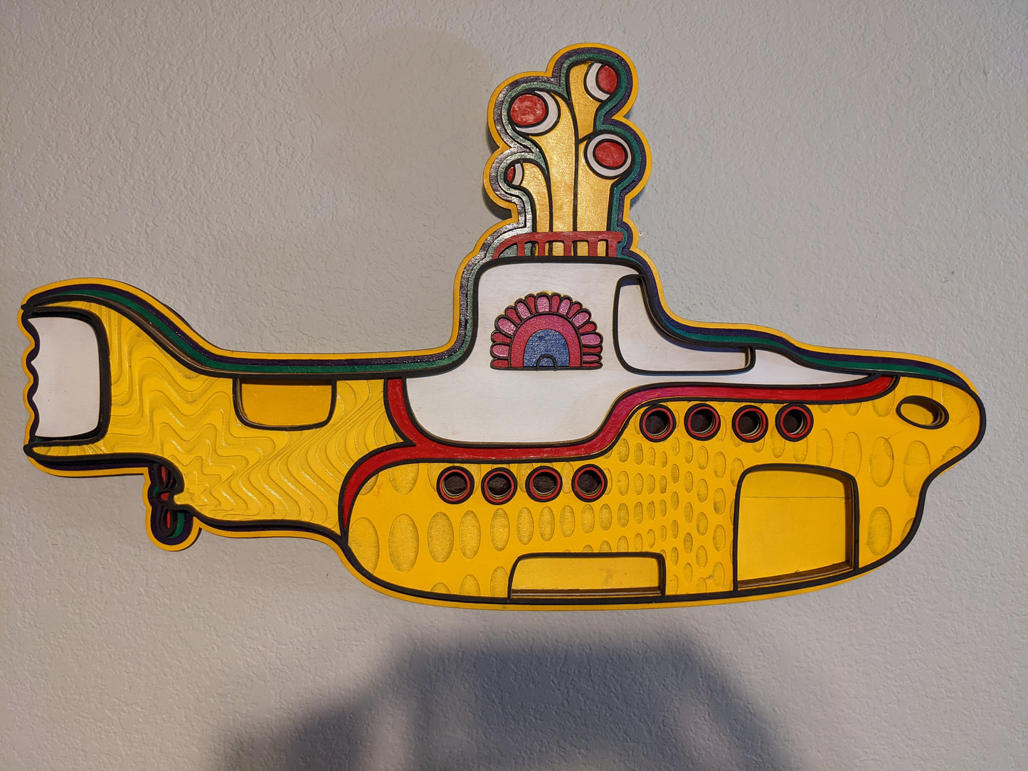 The Beatles Yellow Submarine LED Light Up Laser Cut Wall Art