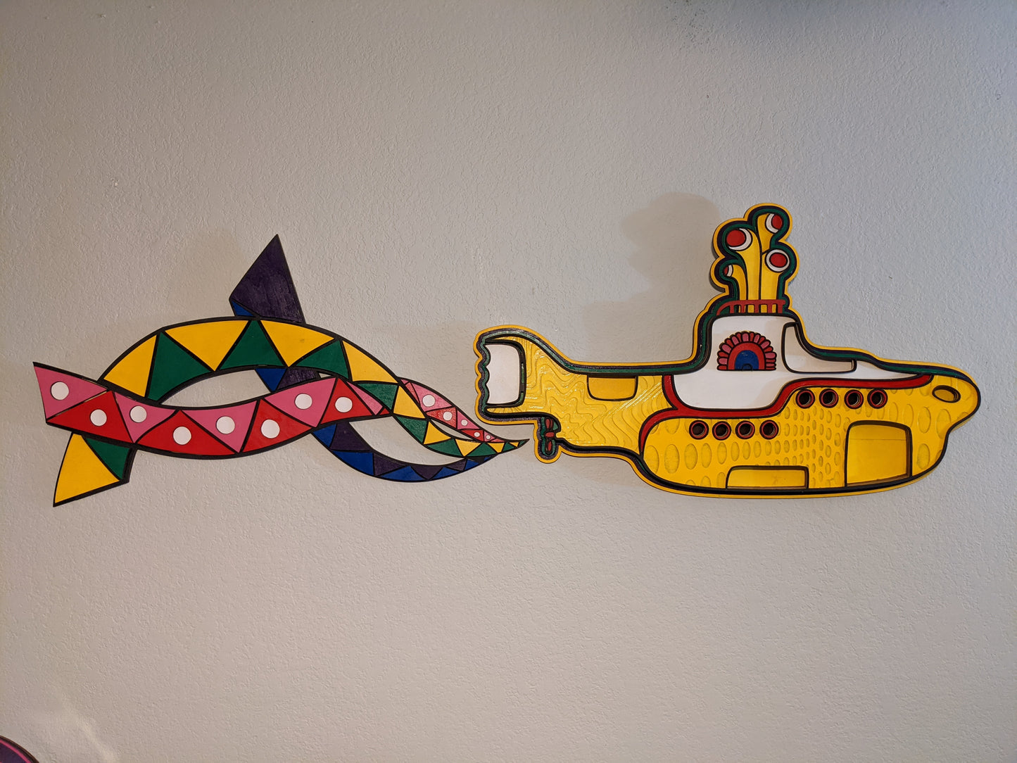 The Beatles Yellow Submarine LED Light Up Laser Cut Wall Art