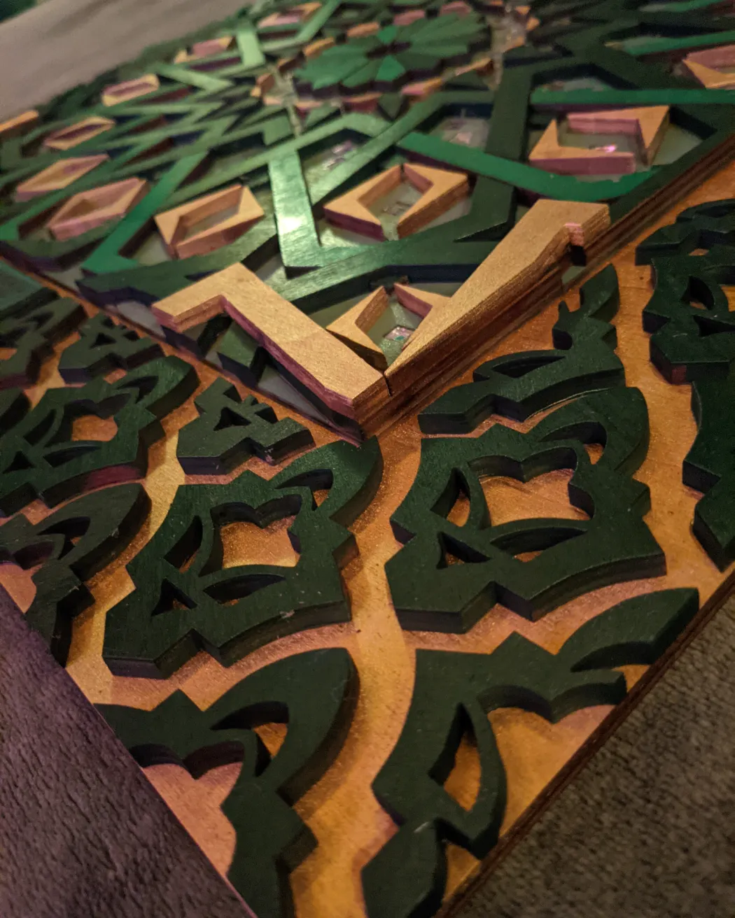 Arabic Mosaic Wooden Laser Cut Wall Art