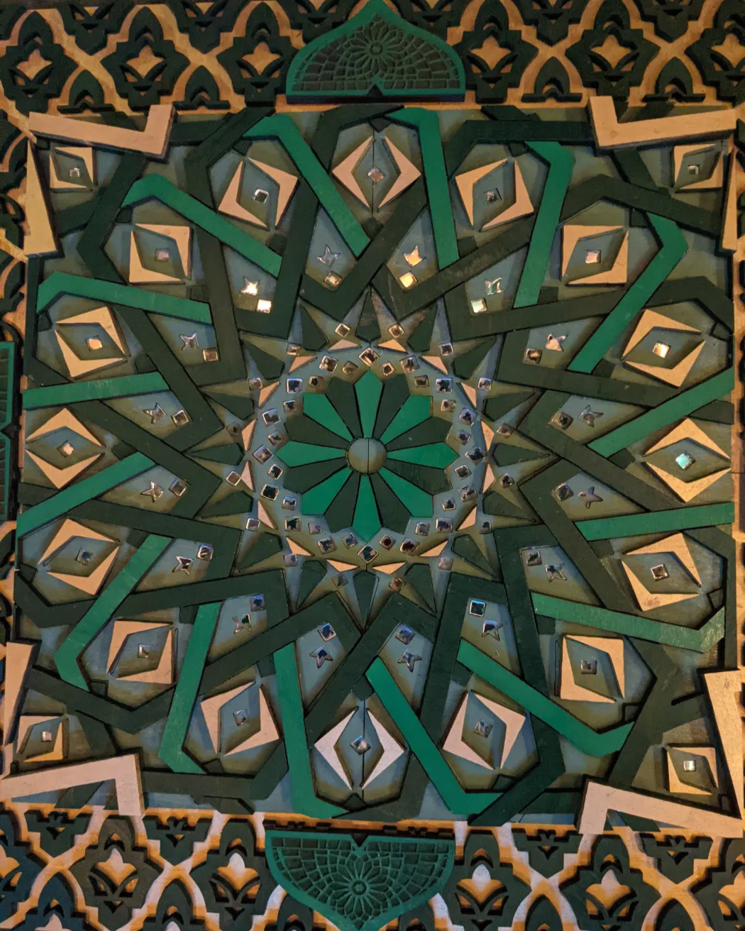 Arabic Mosaic Wooden Laser Cut Wall Art