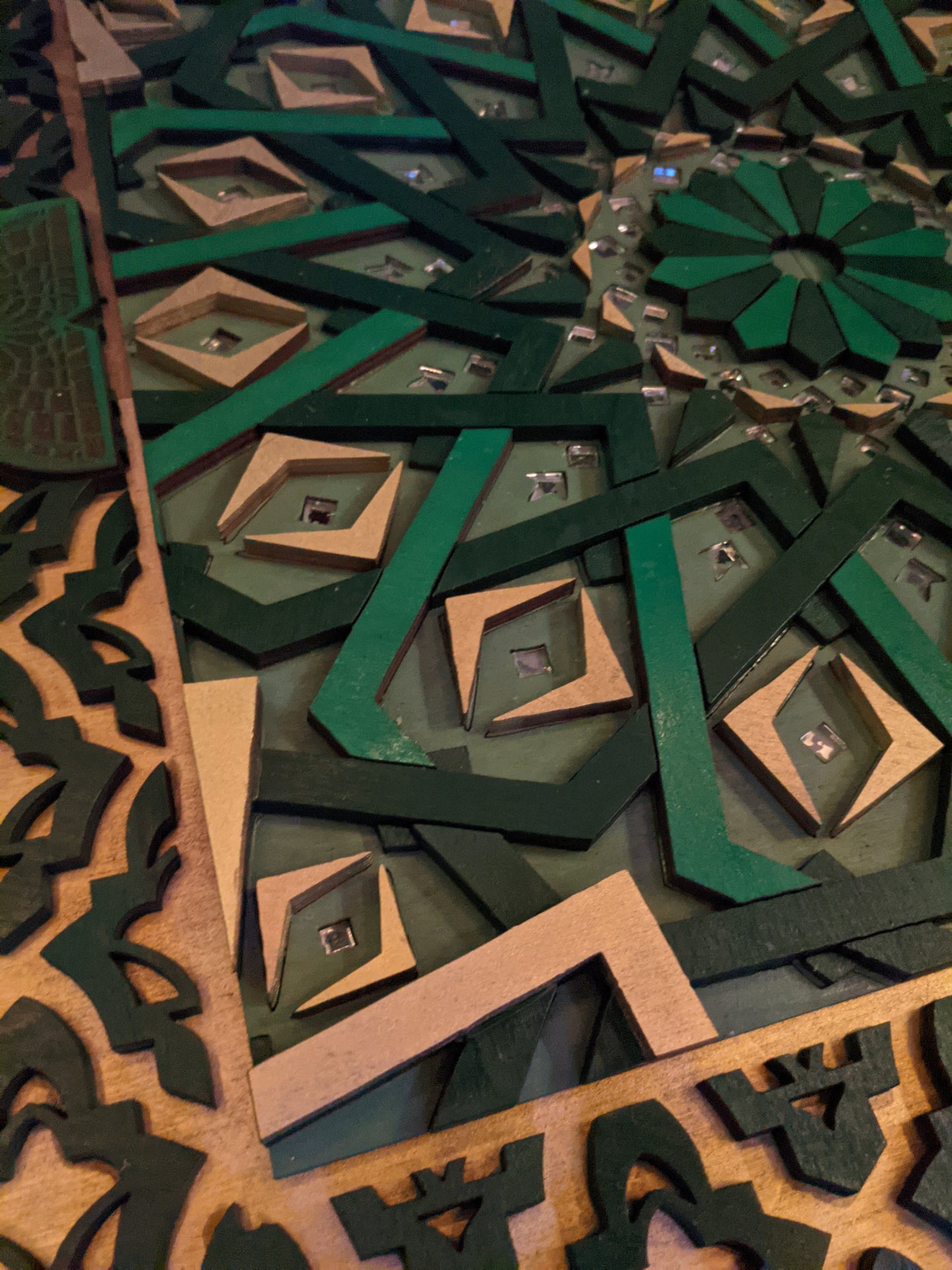 Arabic Mosaic Wooden Laser Cut Wall Art