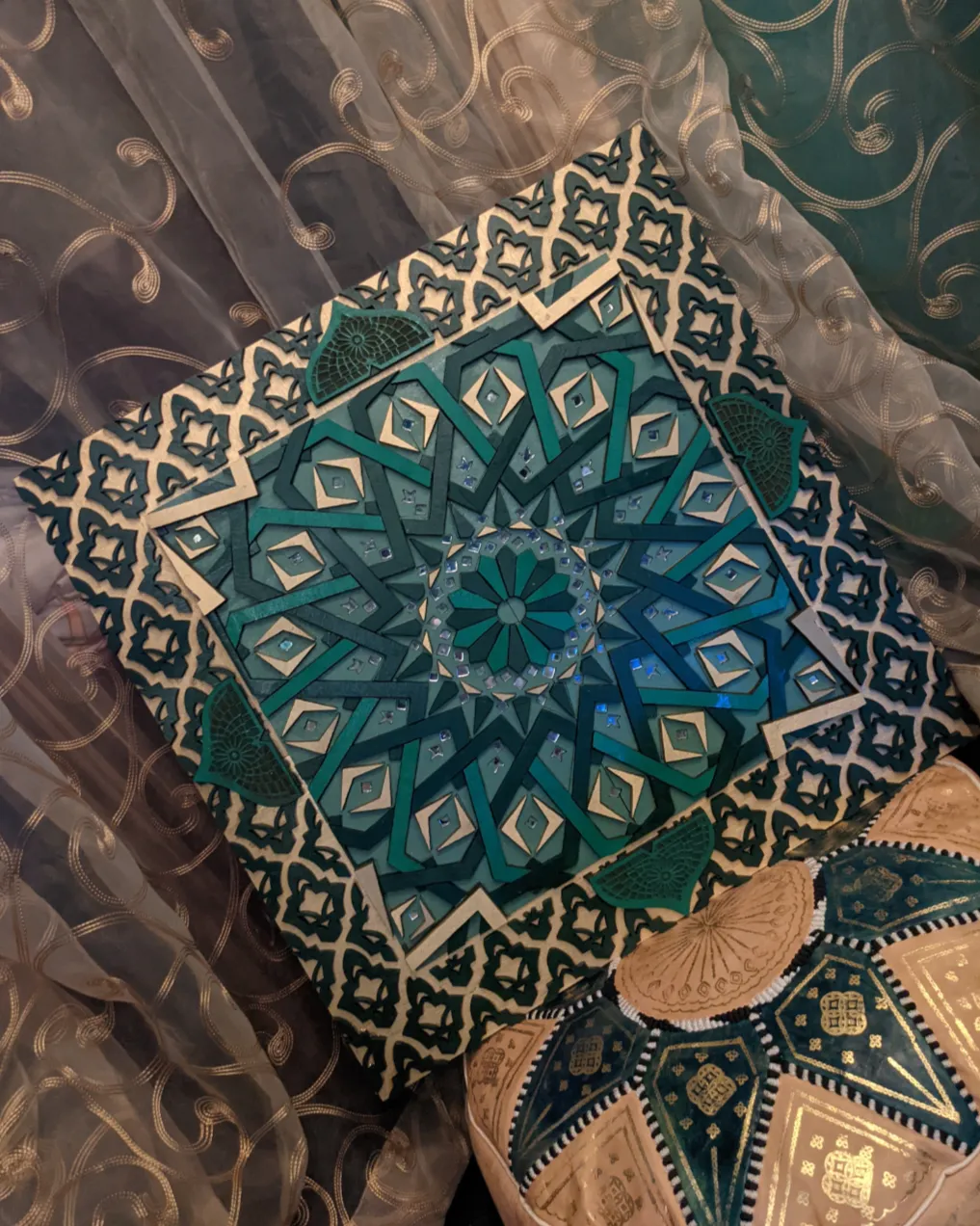 Arabic Mosaic Wooden Laser Cut Wall Art
