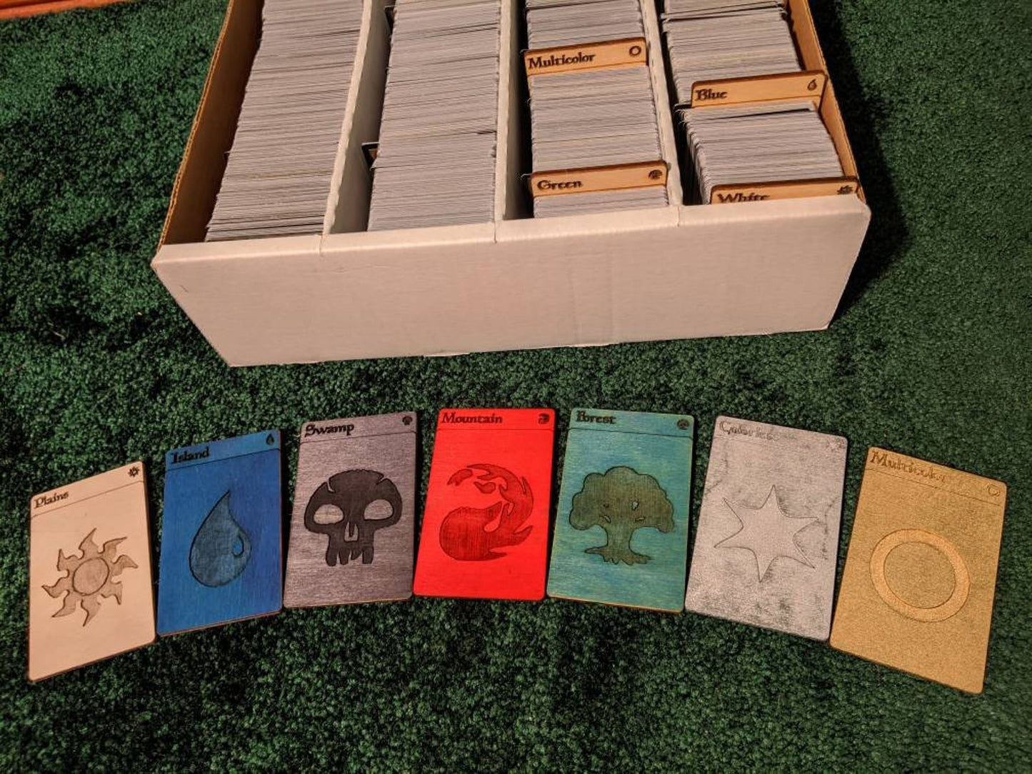 Magic the Gathering Wooden laser cut organization card dividers in vertical orientation (Read item details before ordering)