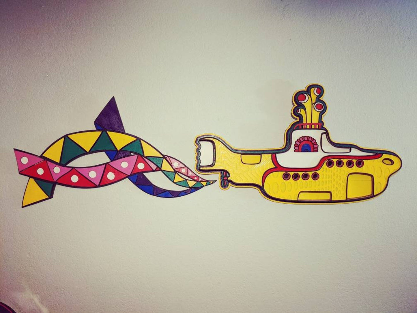 The Beatles Yellow Submarine LED Light Up Laser Cut Wall Art