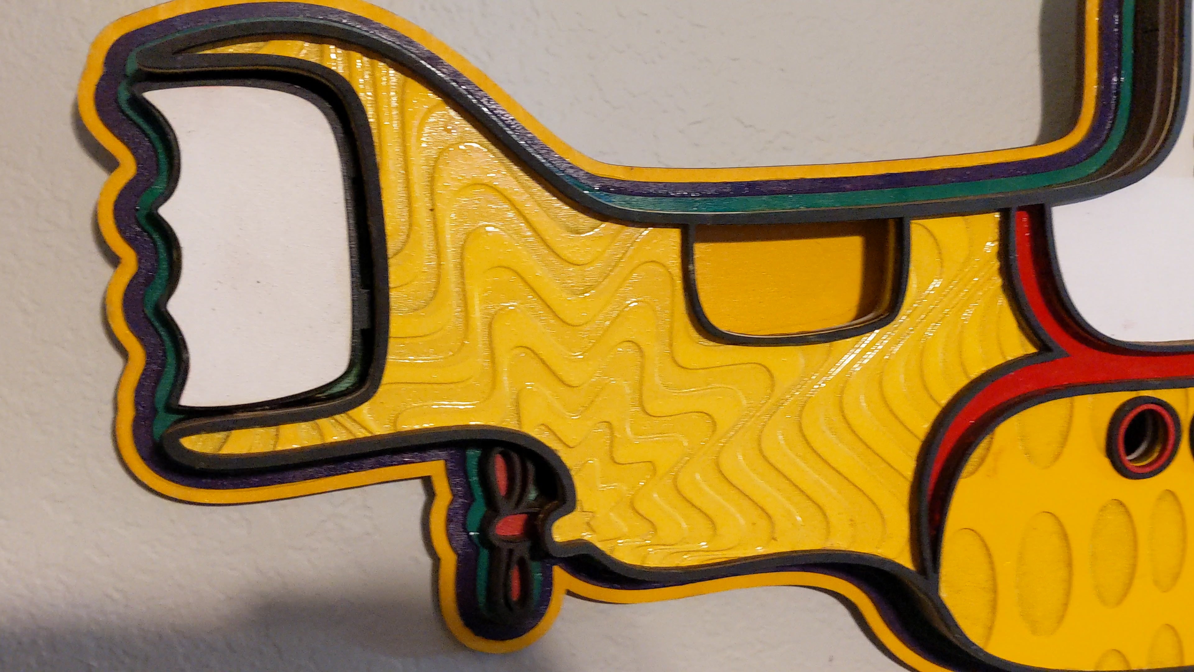 The Beatles Yellow Submarine LED Light Up Laser Cut Wall Art